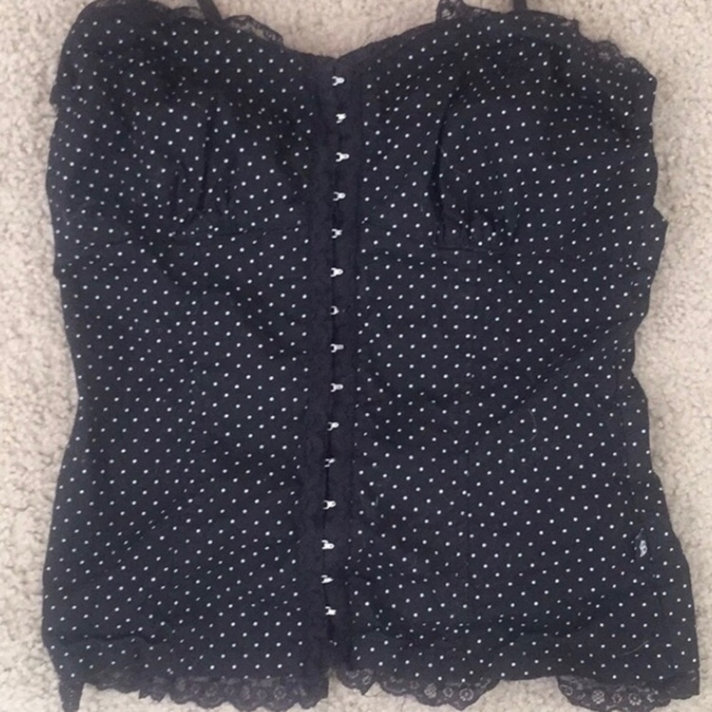 Dot Black Corset tank